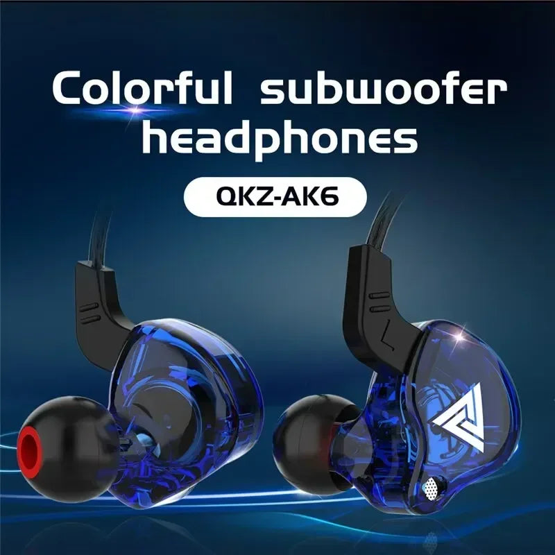 Original QKZ AK6 cuivre pilote HiFi filaire écouteur course Sport casque basse stéréo casque musique écouteurs 3.5MM dans l'oreille avec micro ZentricPC