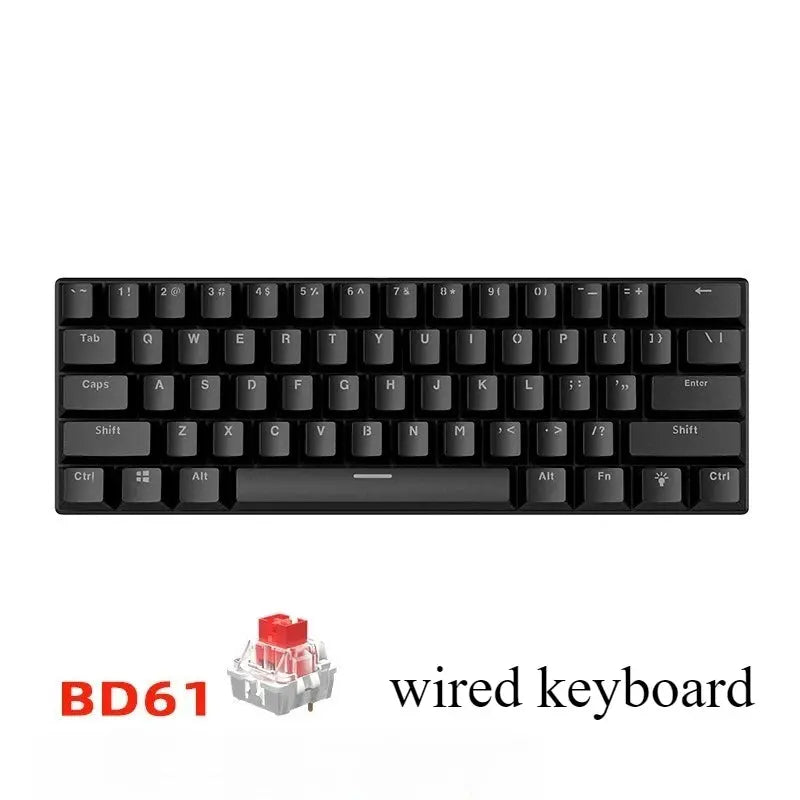 Teclado mecanico 60% gaming keyboard gamer mechanical keyboards pc teclados laptop oficina mini key board klavye teclas white
