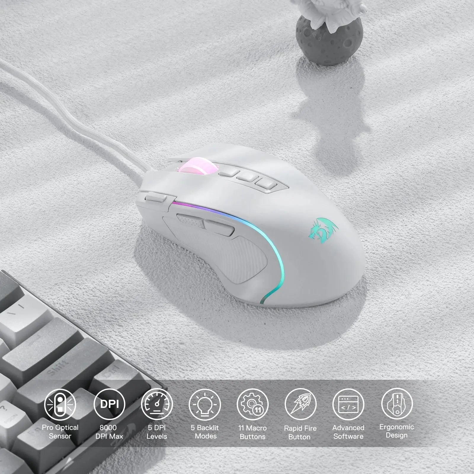 Souris Gaming Redragon M612 Predator – Précision et Confort ZentricPC
